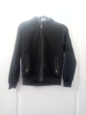 Boys Ring of Fire Black Hooded Puffer Jacket Size Medium